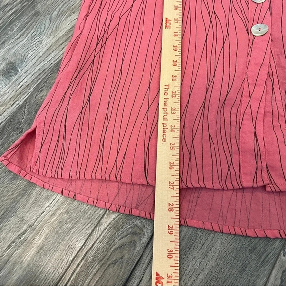 PECK & PECK Long Sleeve Lagenlook Button Up Tunic Blouse Shacket Size Medium - Picture 9 of 10